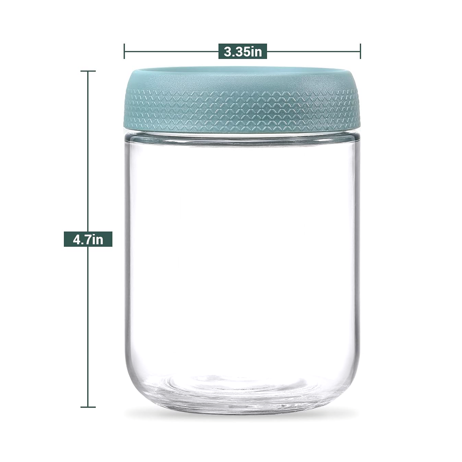 17oz Glass Food Storage Jar w/ Airtight Lid 11