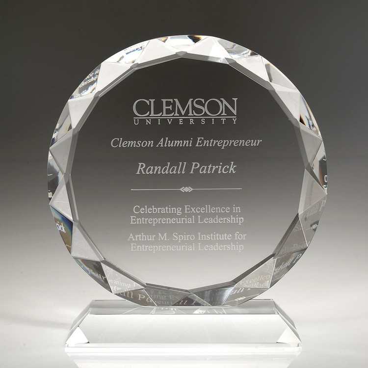 5-1/4" Sunflower Crystal Award w/Base 3