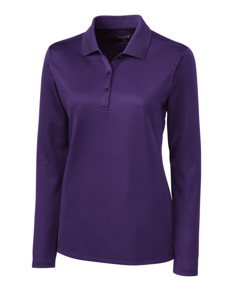 Clique Ice Pique Tech Womens Long Sleeve Polo 54