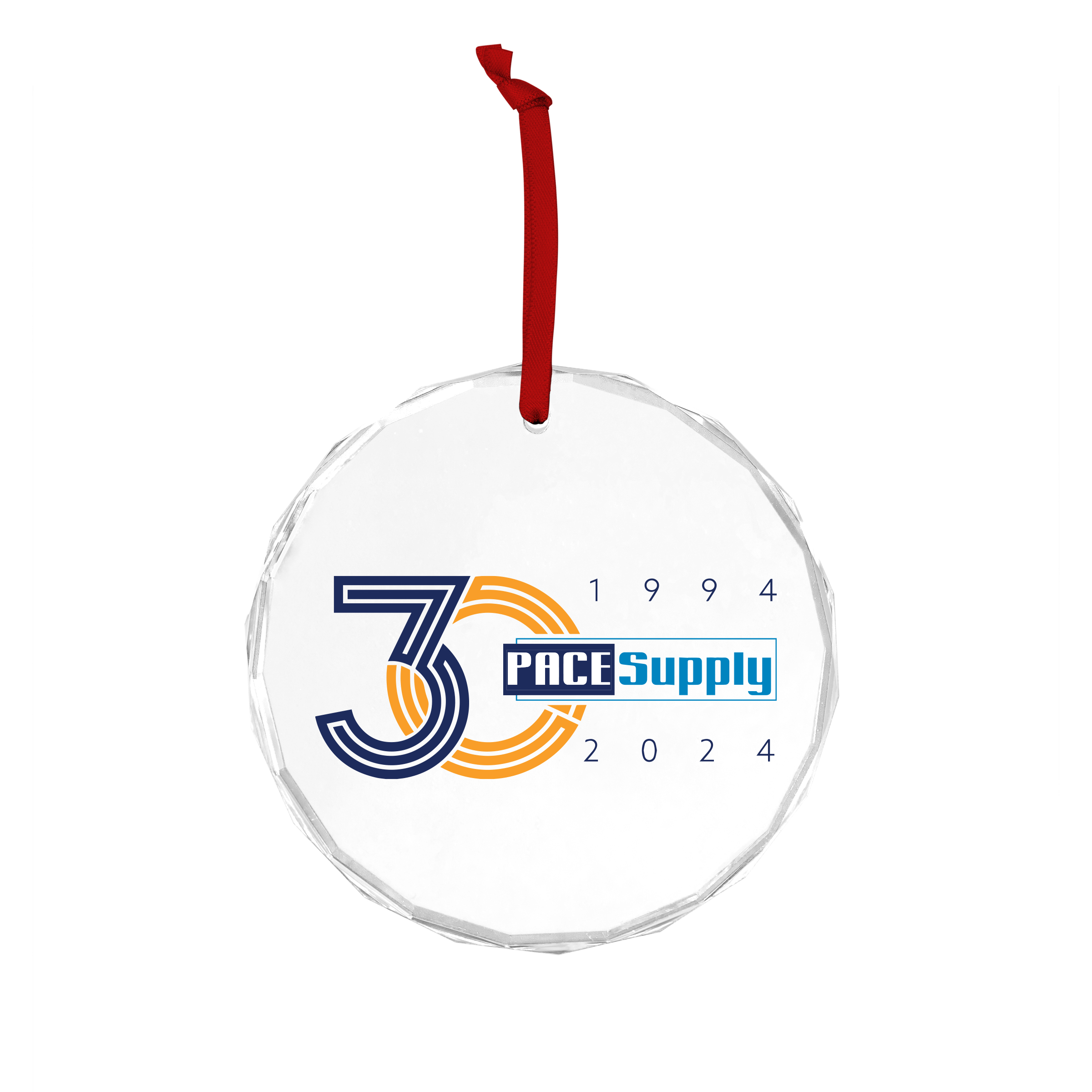 Faceted Glass Holiday Ornament 2