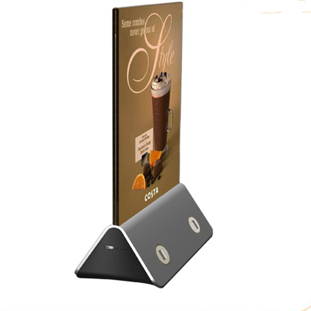 10000mAh table stand holder advertising cafe restaurant menu power bank 6