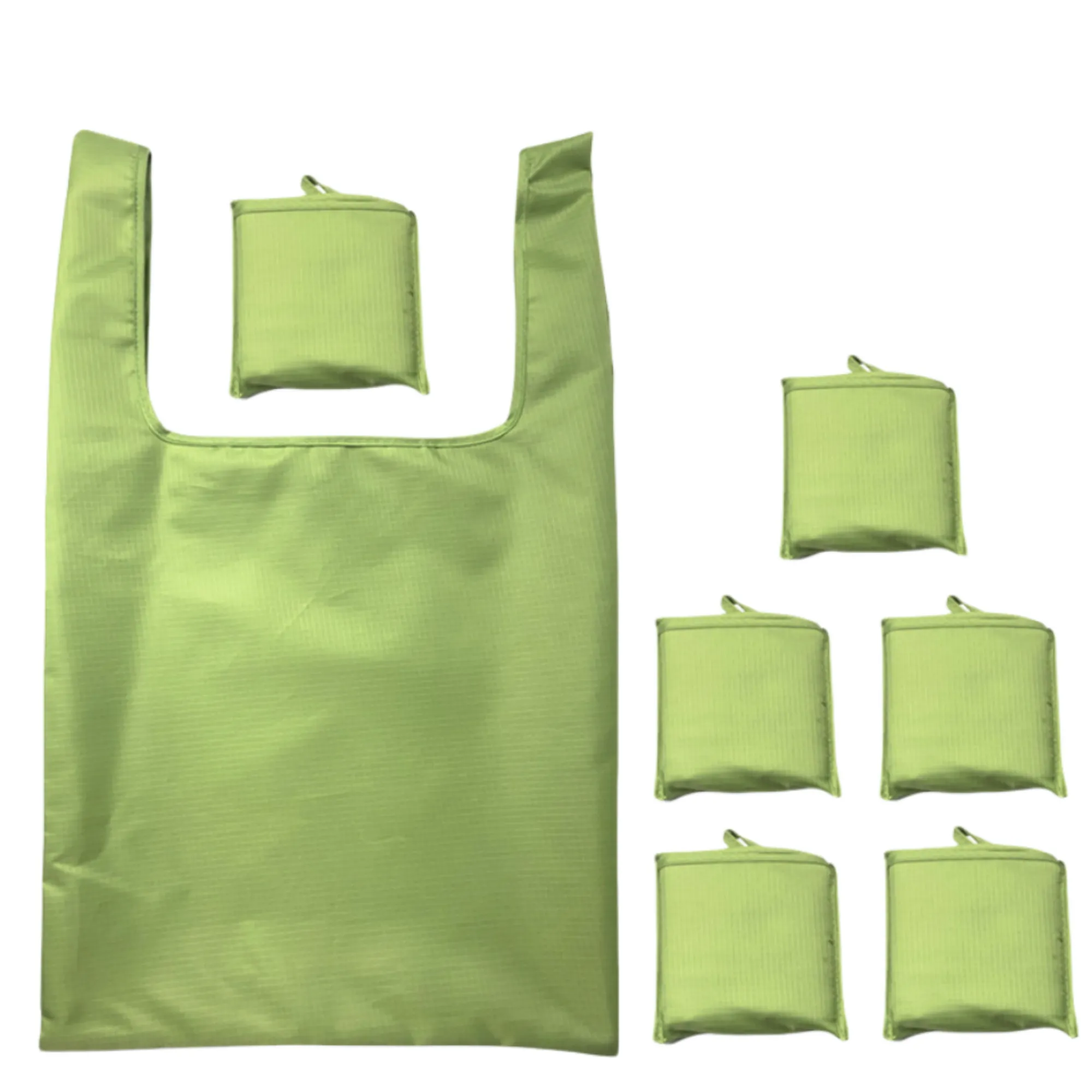 Folding Portable Shopping Bag Reusable, custom tote bag with logo imprint 2