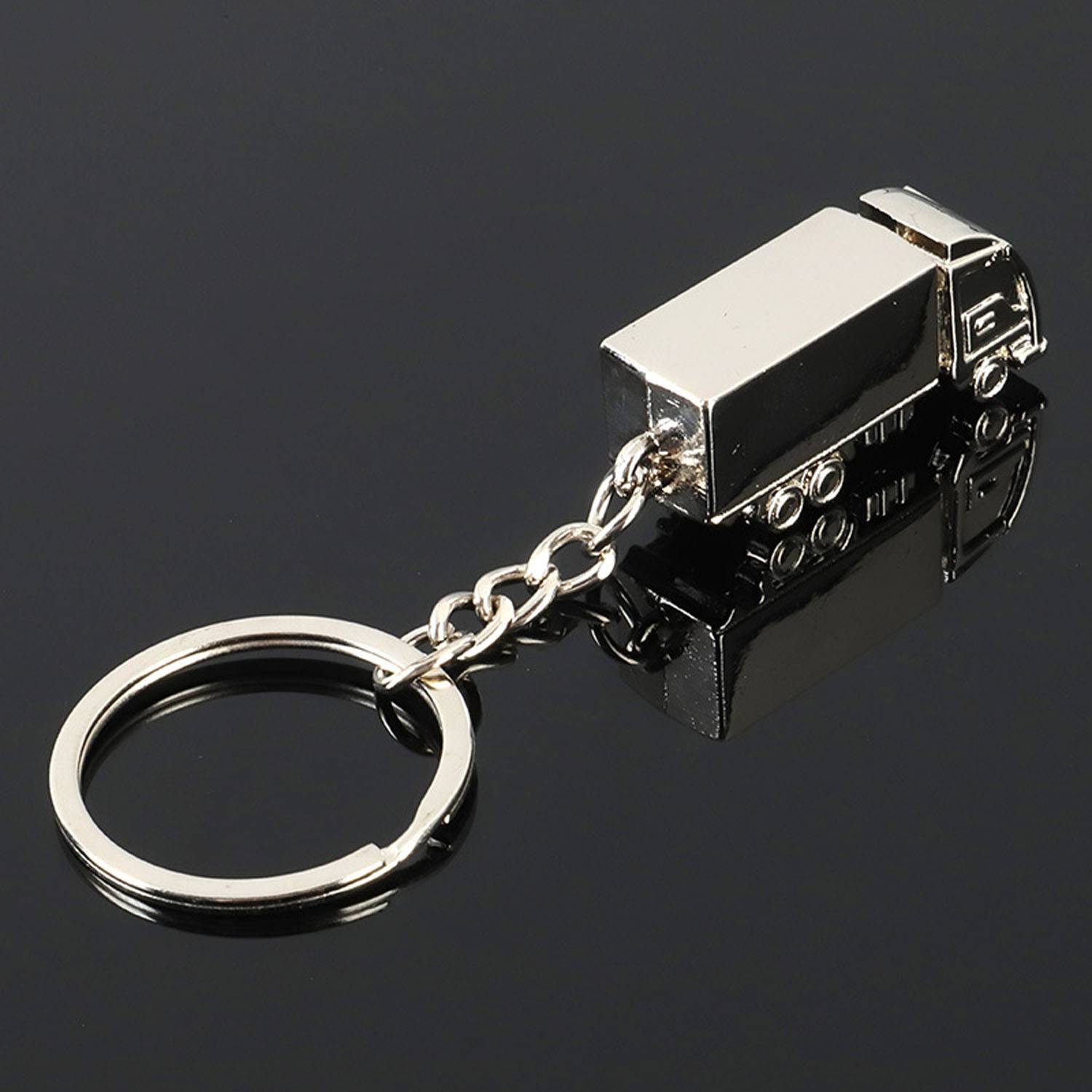 Mini Truck-Shaped Metal Keychain – Polished & Durable 3