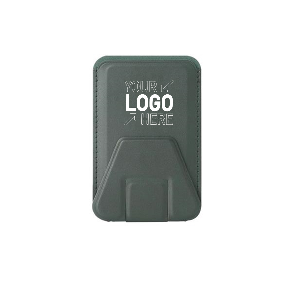 Magnetic Leather Wallet Cards Holder Stand with Kickstand 7