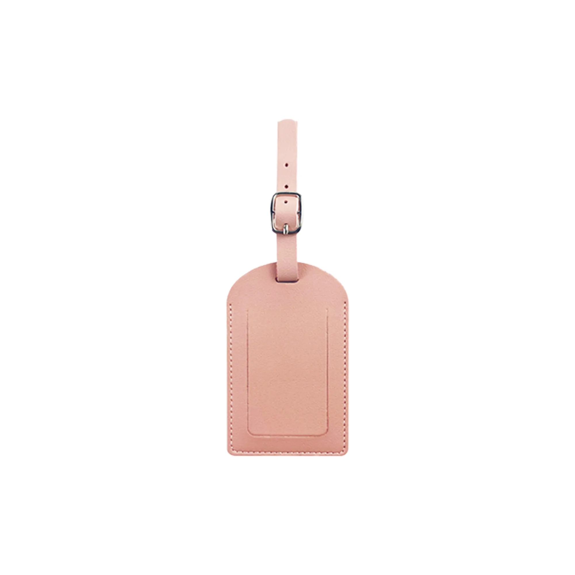 MOQ 20 Premium PU Leather Luggage Tag with Keychain 11