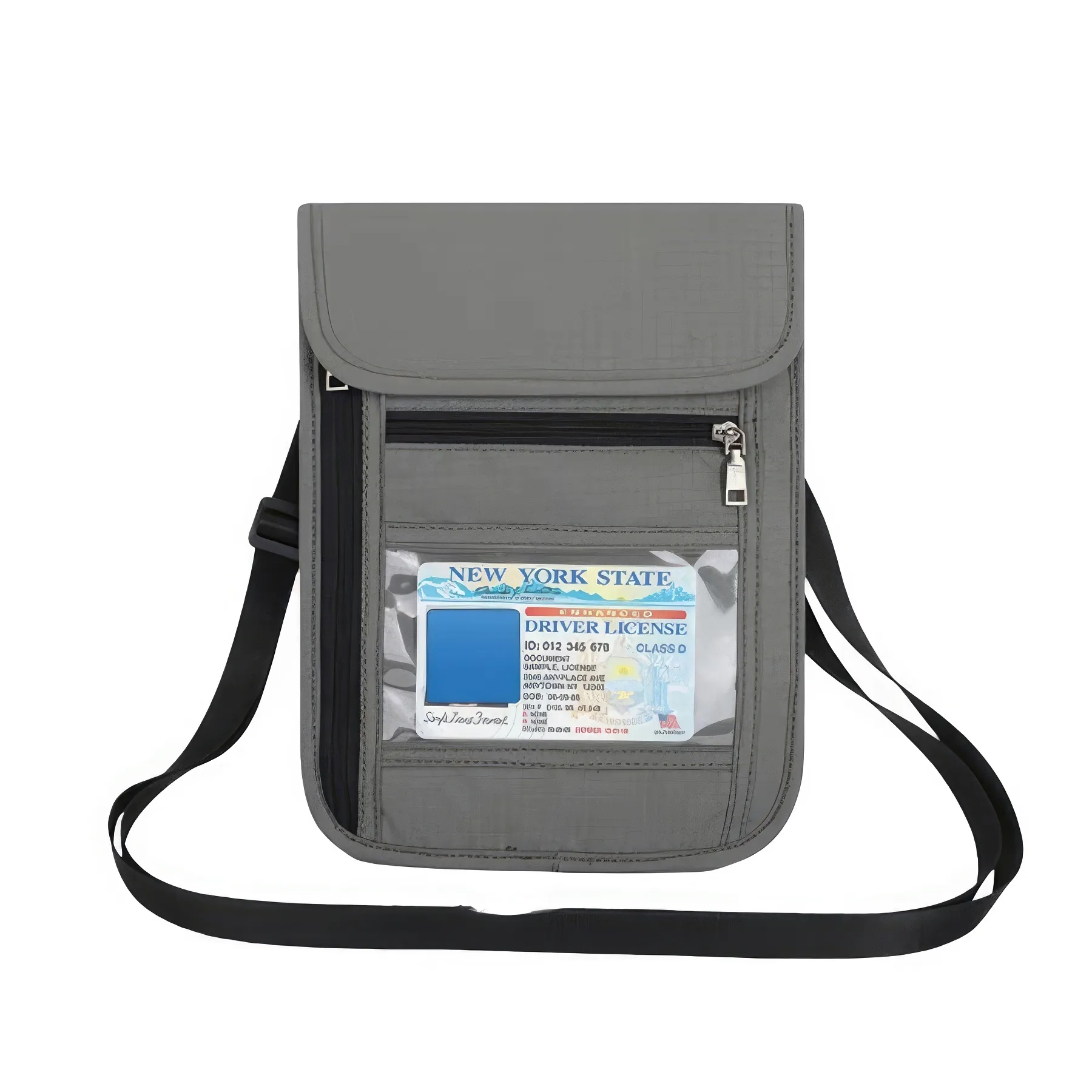 RFID Blocking Stash Neck Wallet Passport Holder 3