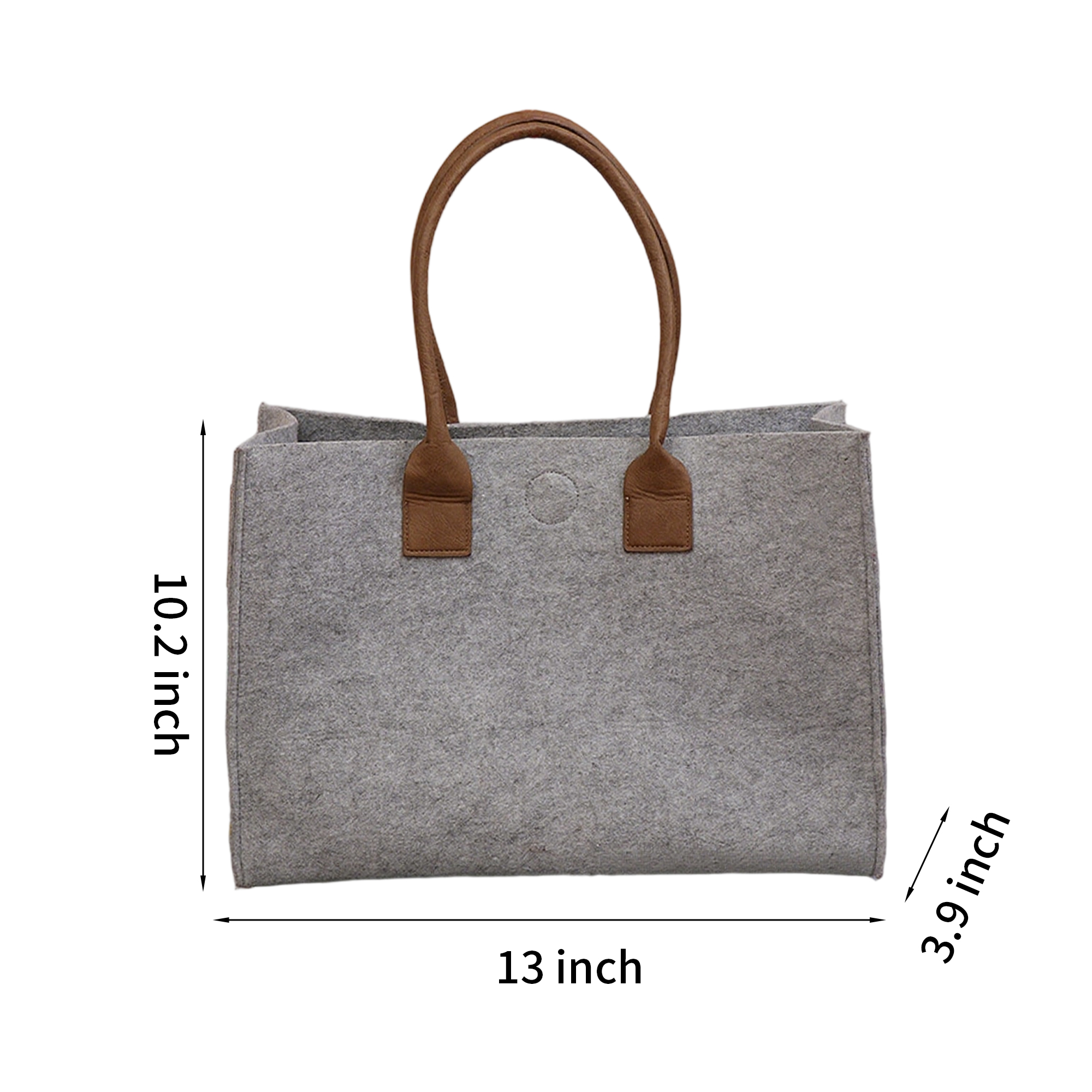 Felt Fabric Reusable Tote Bag With Upright Design, custom tote bag with logo imprint 4