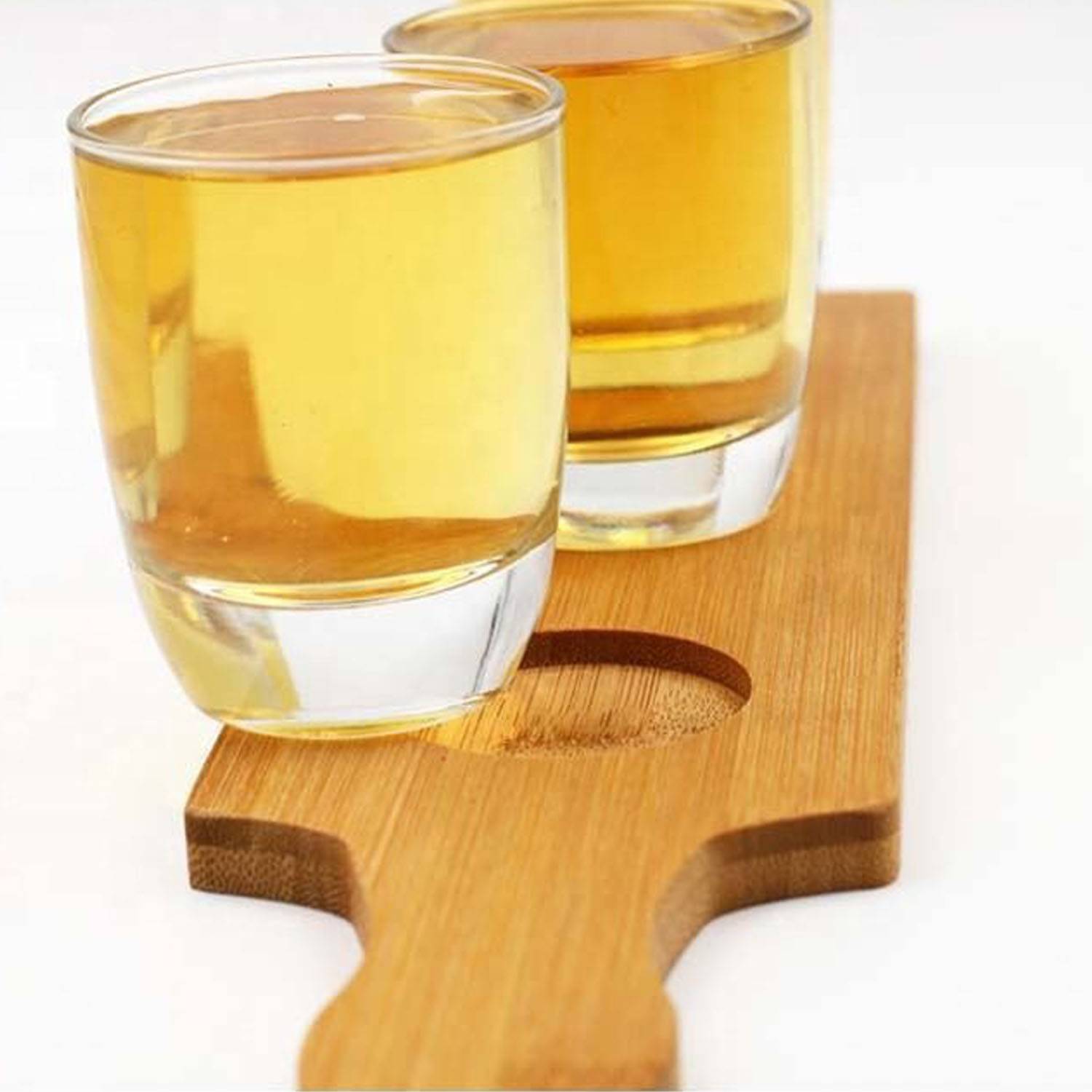 Wood Whiskey Glasses Tray 4