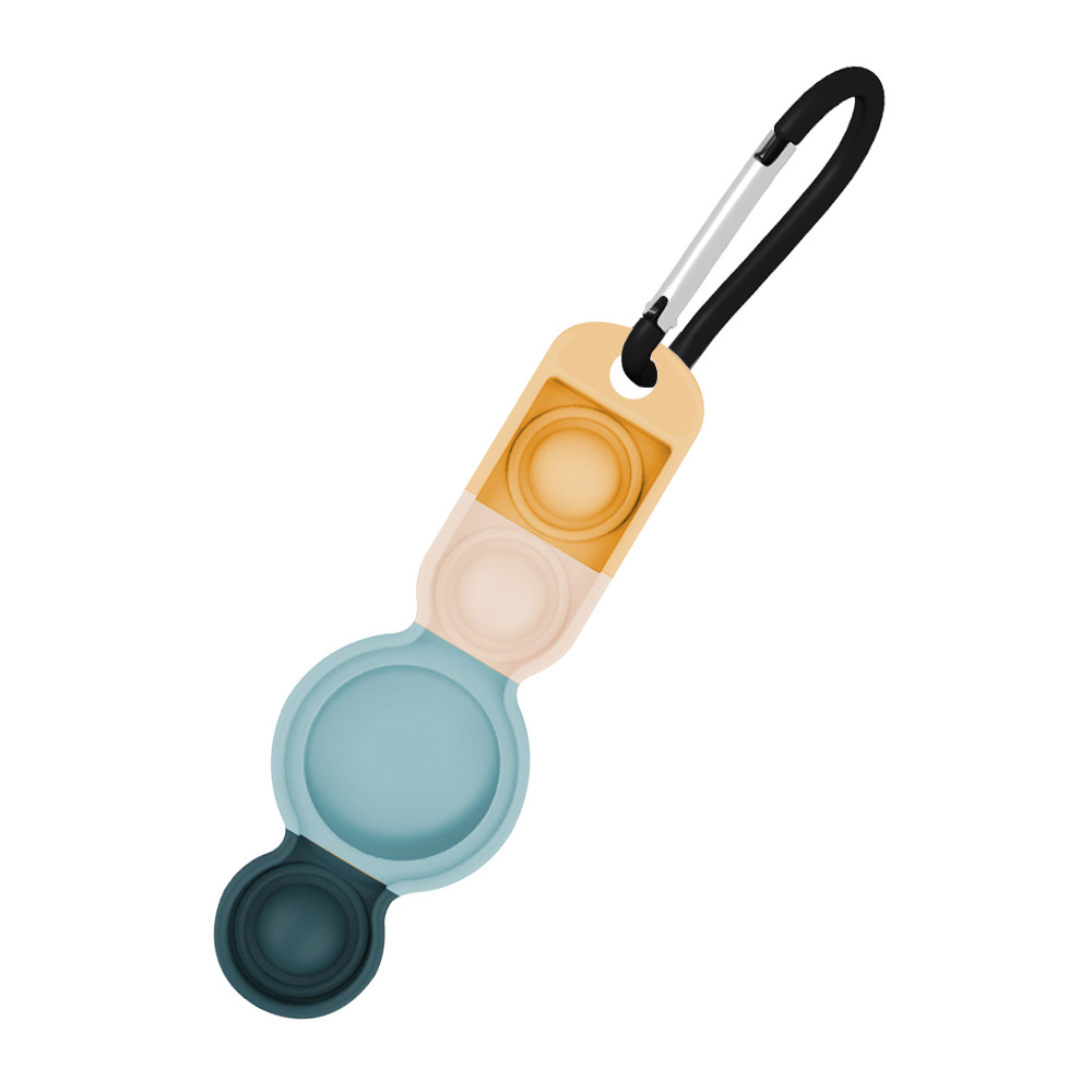2 In 1 Silicone tag Holder Push Pop Keychain 6