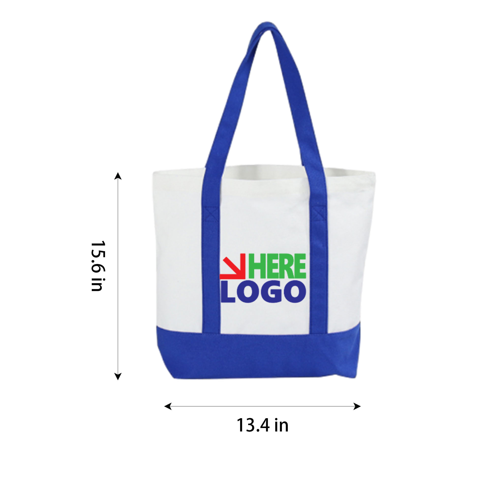 Customizable Canvas Tote Bag With Ribbon Handle, custom tote bag with logo imprint 2