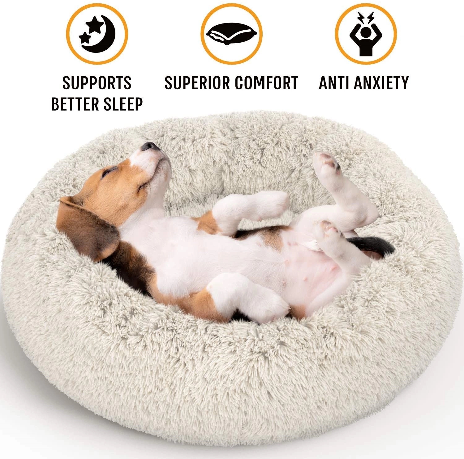 Pet Beds for Cats Dog Memory Foam Donut Cuddler 1