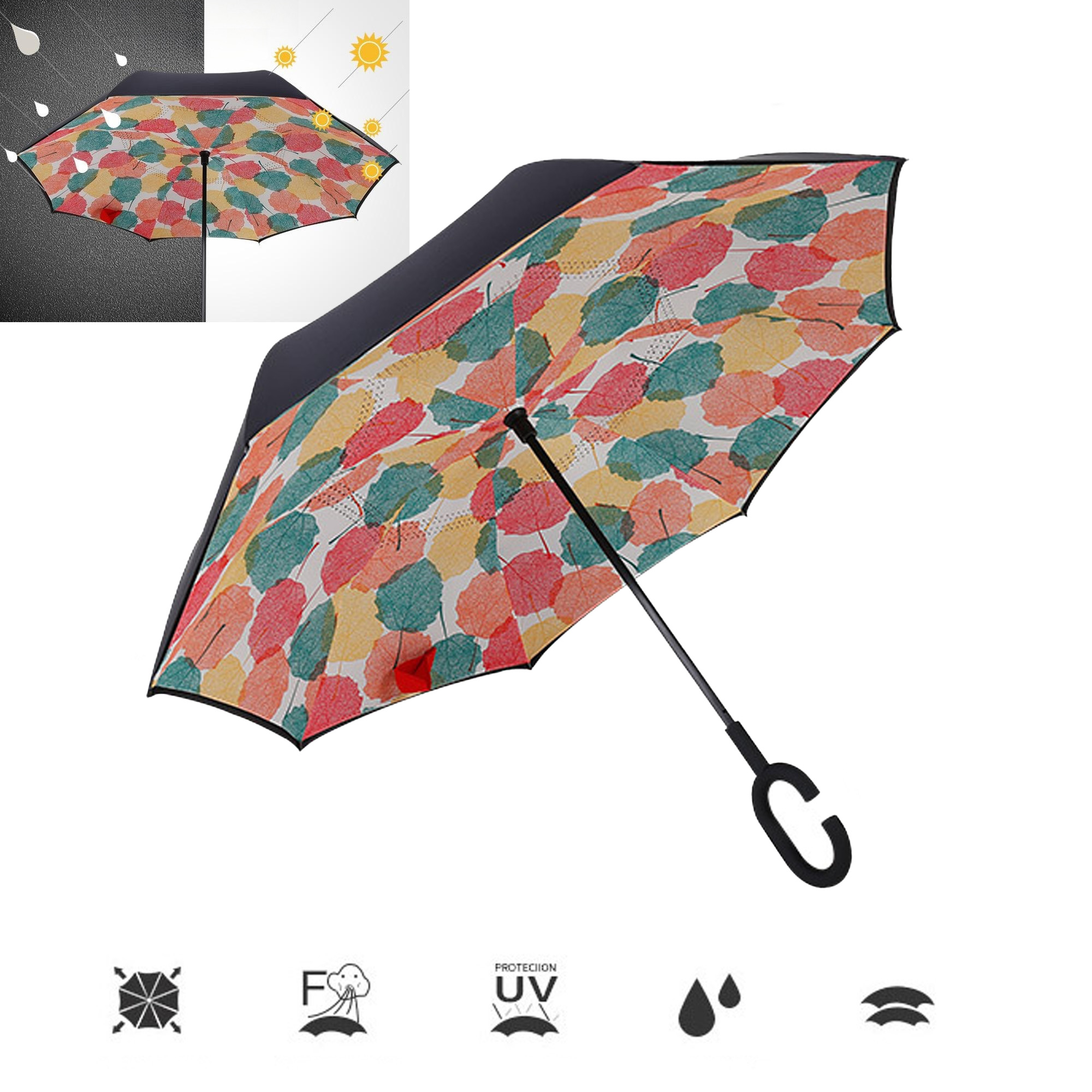 Reverse Windproof Inverted Umbrella 6