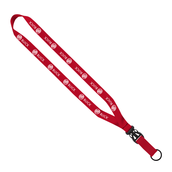 3/4" Multi-Color Polyester Lanyard with Slide Buckle Release & Split-Ring 71