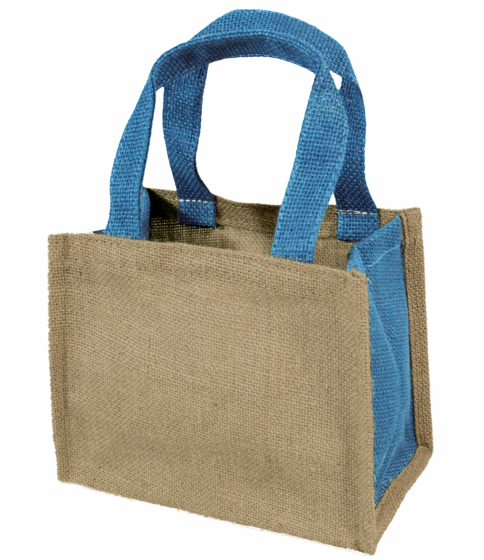 The Small Natural Two Tone Jute Tote 3
