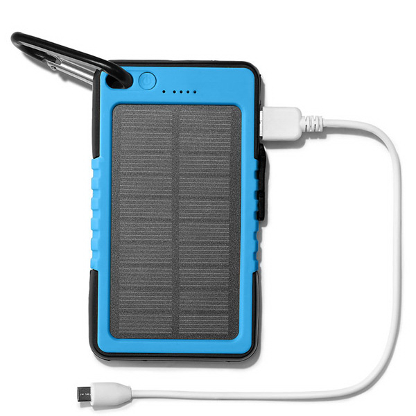 Solar Power Bank 6000mAh W/LED Flashlight 10