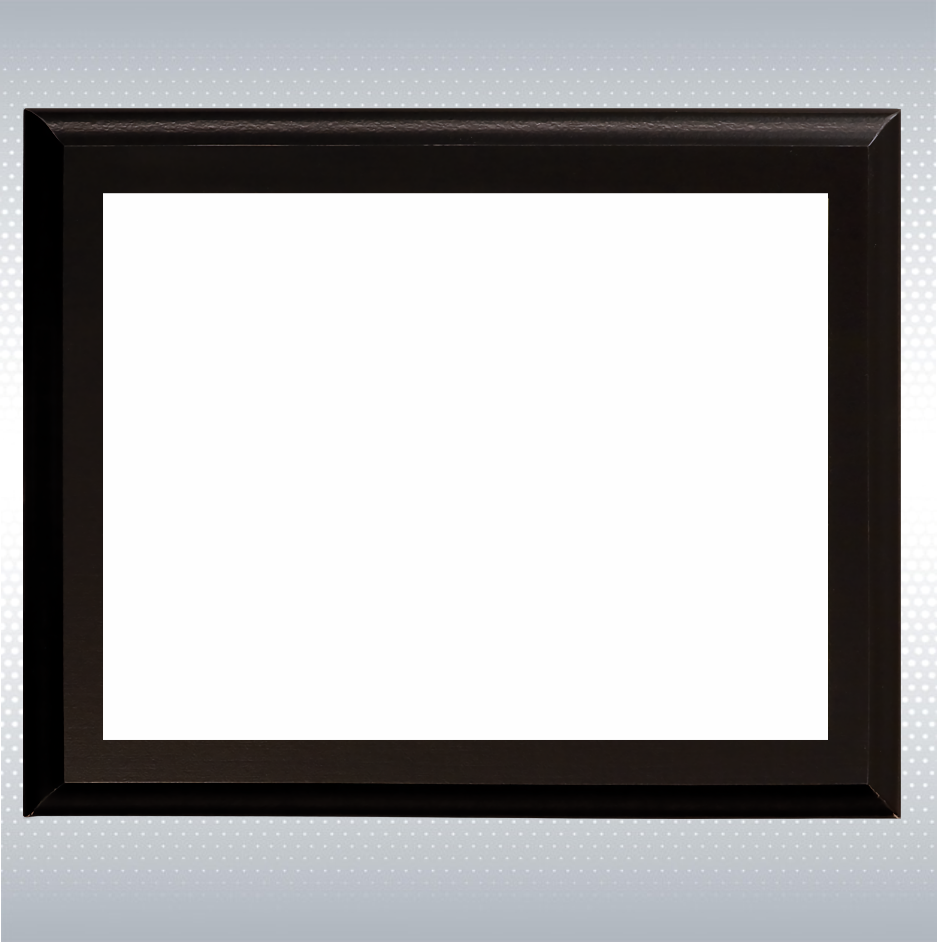 Black Matte Finish Wood Plaque w/Full Color Sublimated Plate 13