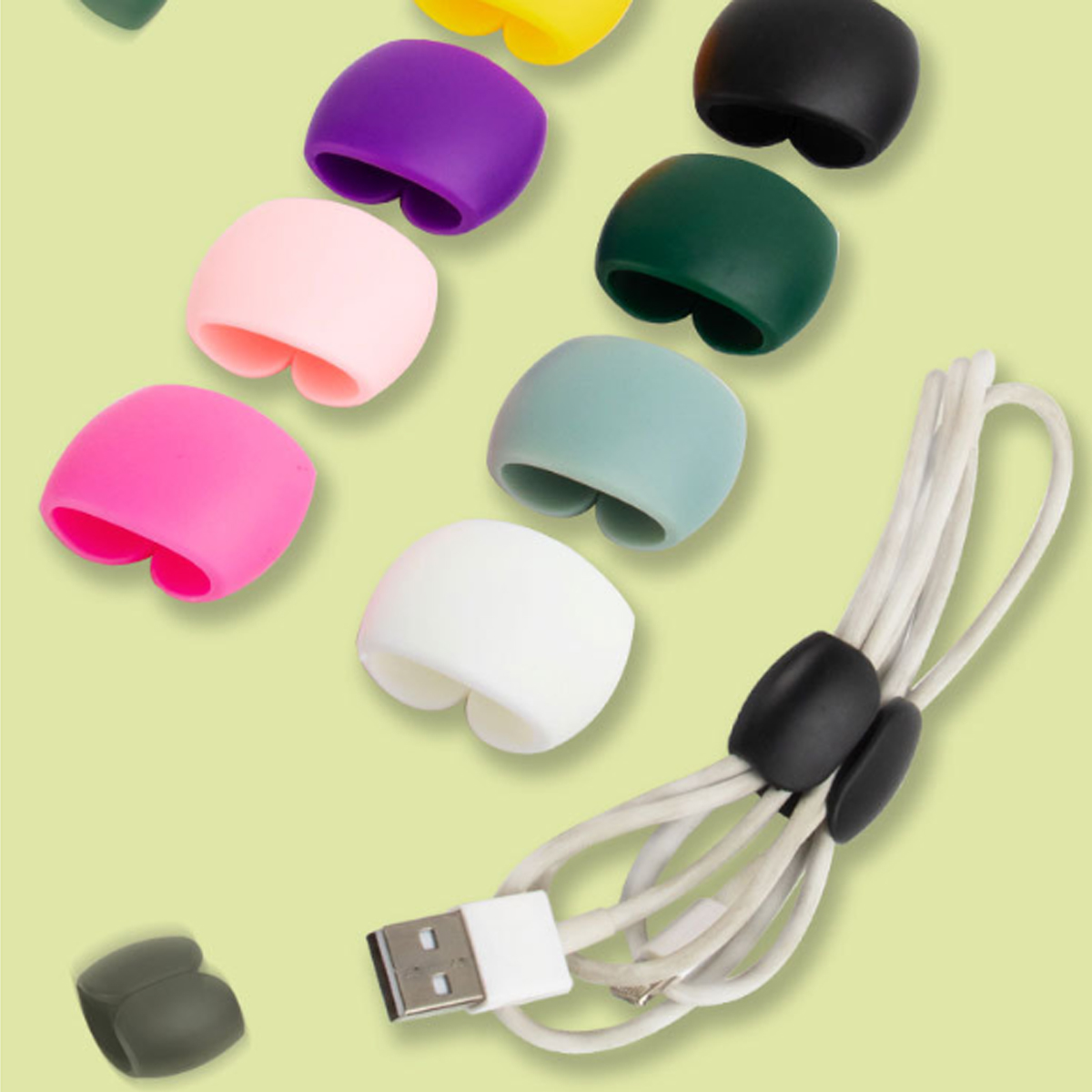 Desktop Cable Organizer Clip With Adhesive Backing 3