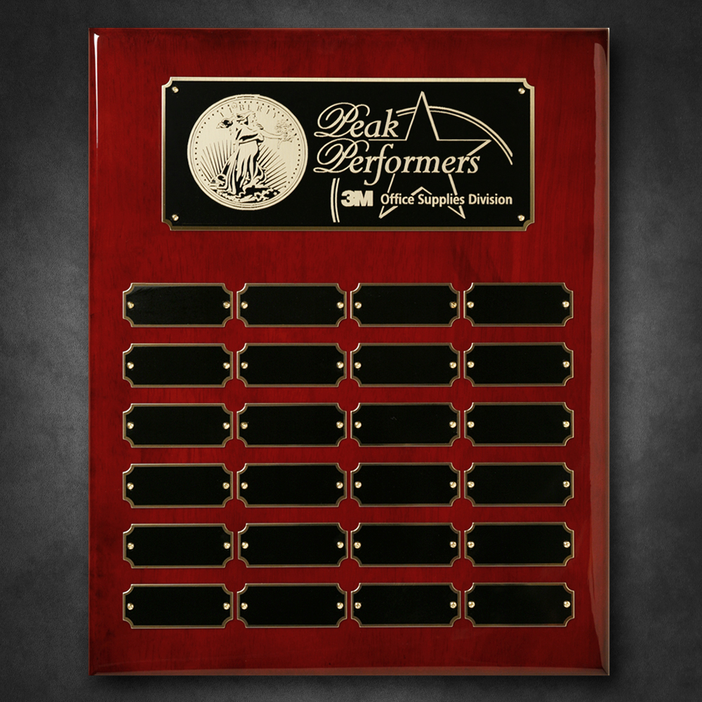 Rosewood Piano Finish Perpetual Plaque 7