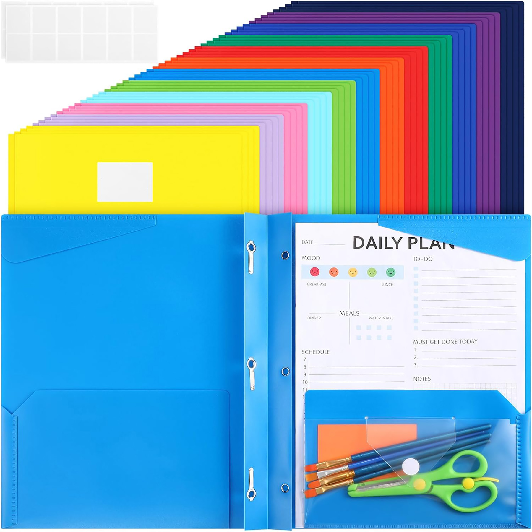 2 Pocket Prongs Plastic Folder 6