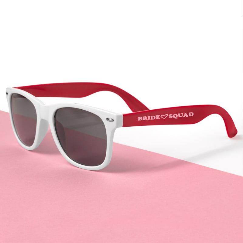 Custom White Frame Plastic Sunglasses 34