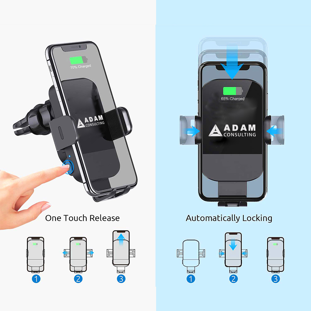 Auto-Clamping Car Charger Mount with 15W Fast Charging 9
