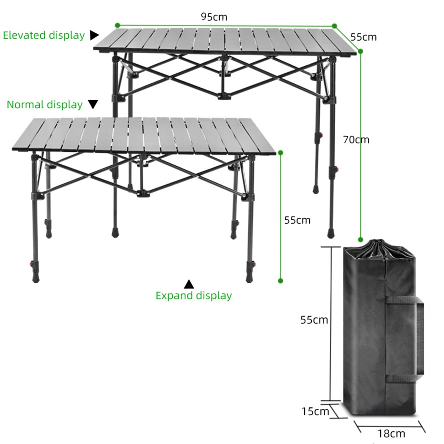 Adjustable Height Camping Table 4