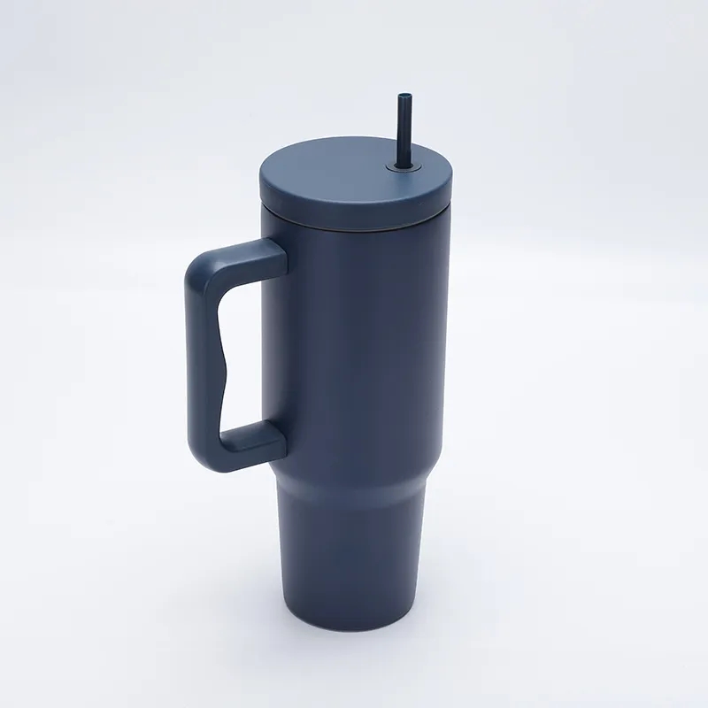 40 oz Tumbler with Handle and Straw Lid 5