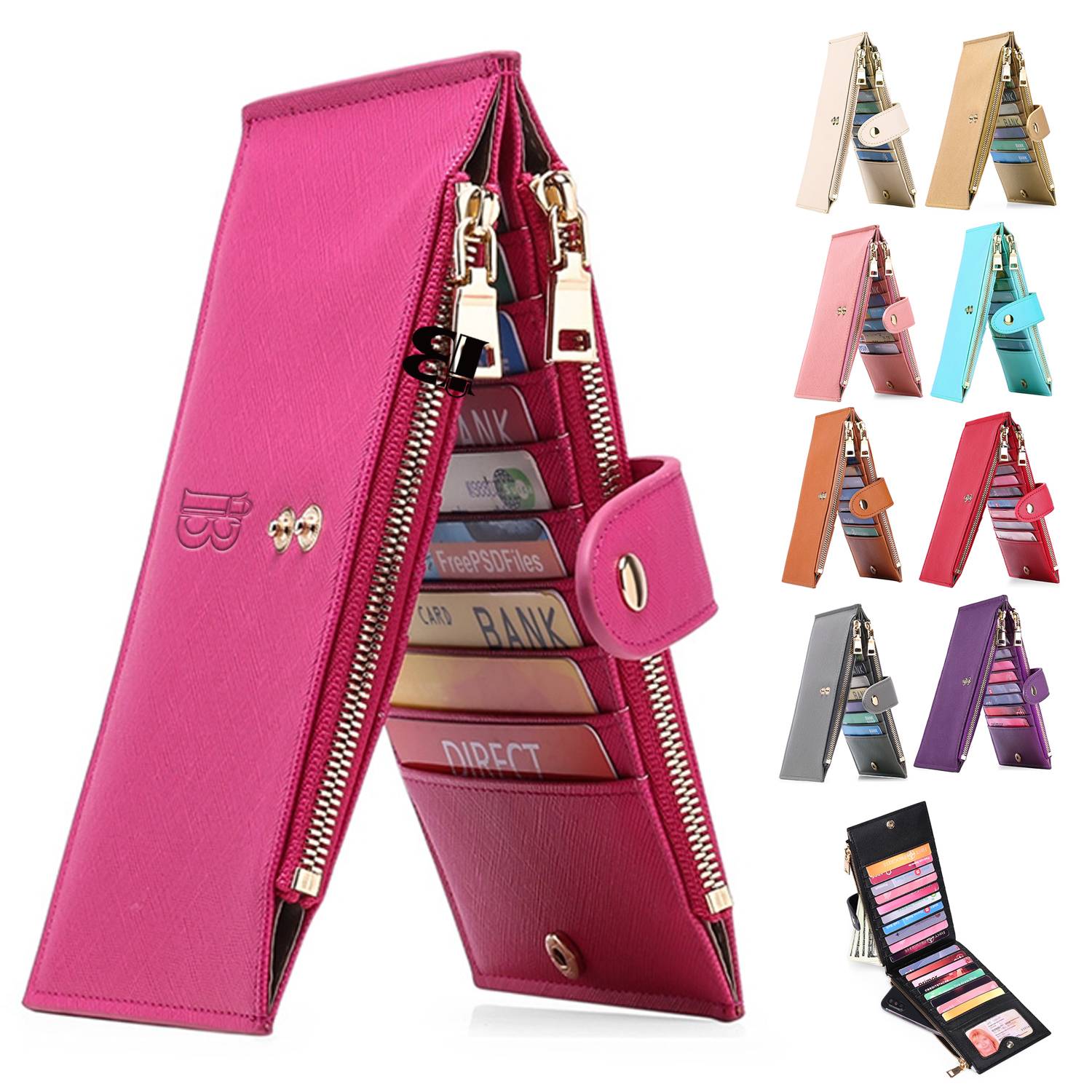 PU Leather Clutches Anti Theft Wallet For Womens 1