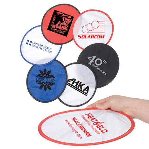 Folding Flyer Disc Hand Fan With Pouch 3