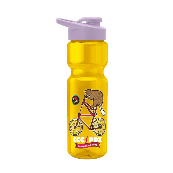 Blazer 28oz Transparent Bike Bottle w/Drink-thru Lid 2498