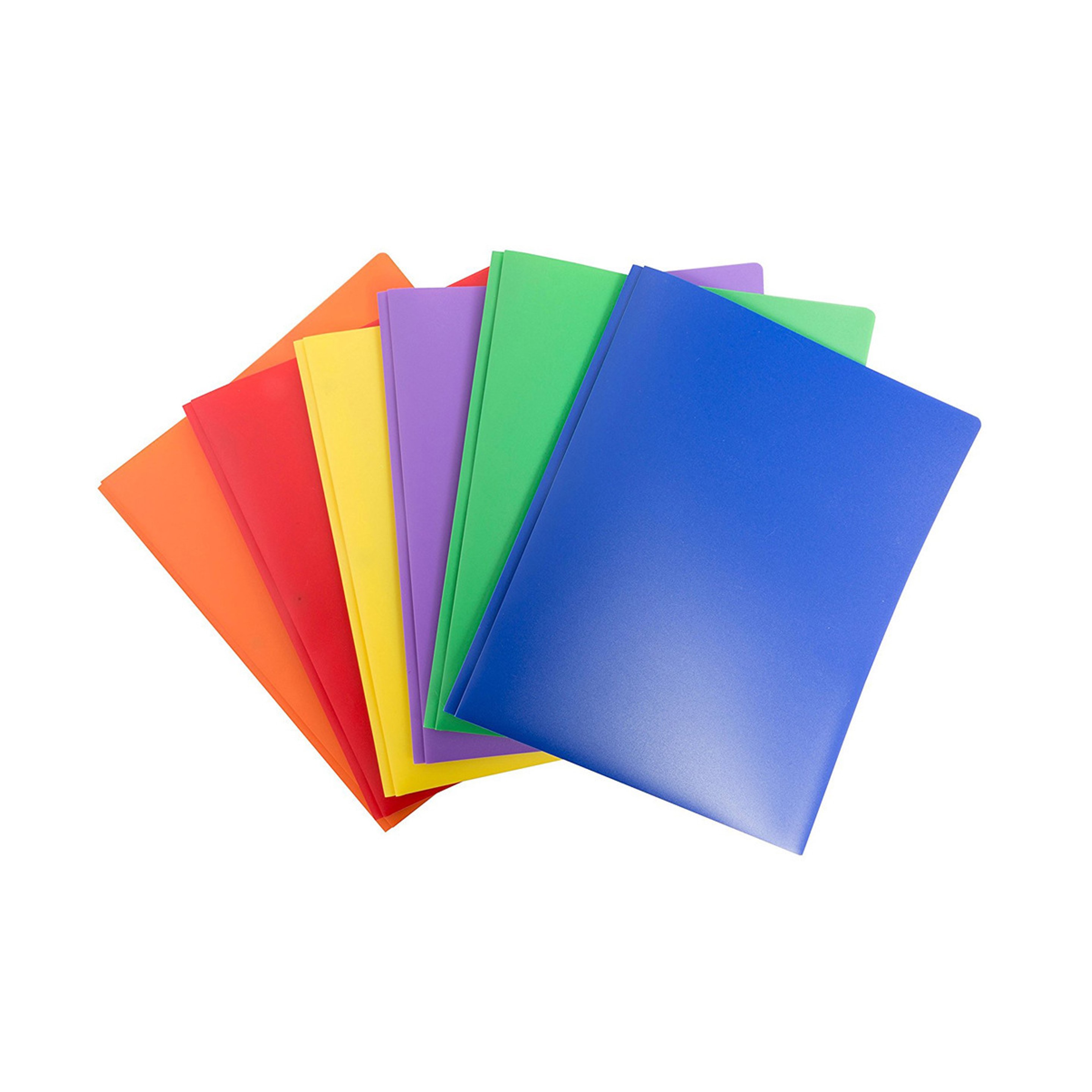 Durable Plastic Folder with 2 Pockets & Fasteners 11