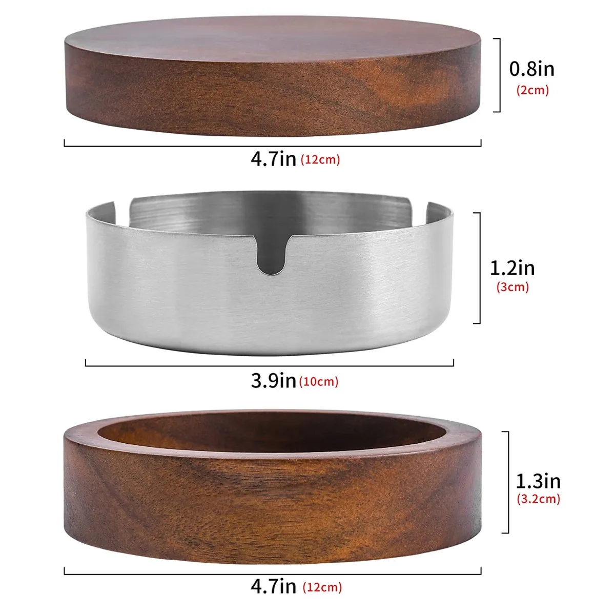Wooden Ashtray with Lid 3