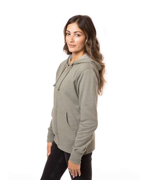Women's Heathered Full-Zip Hooded Sweatshirt - EC4580 20