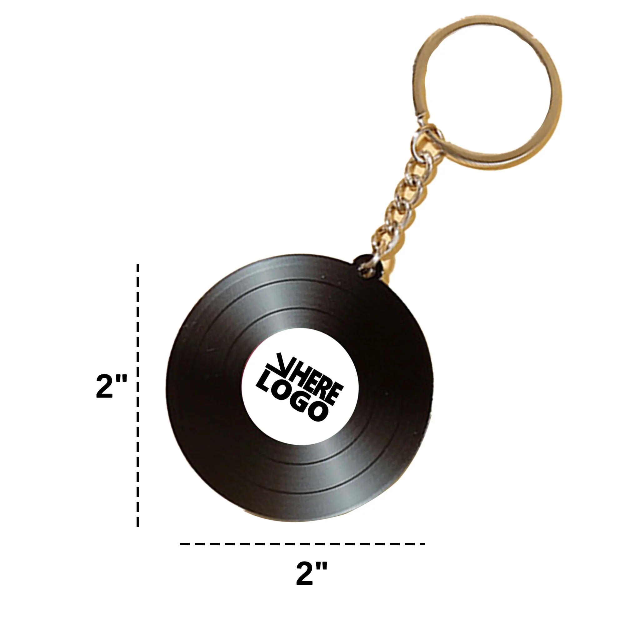 MOQ 20 NFC Record Acrylic Keychain 2" Round 1