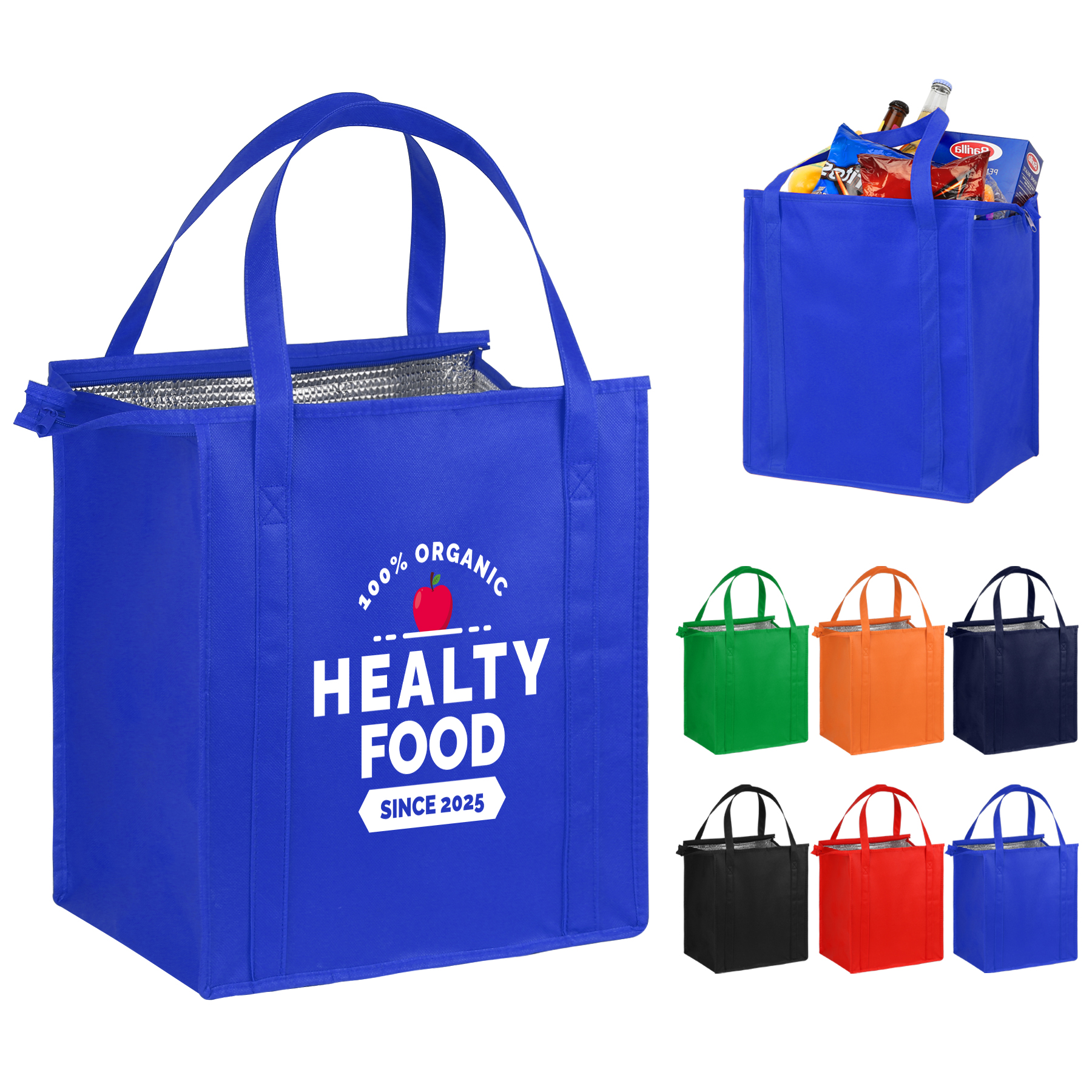 Non-Woven Insulated Shopper Tote Bag Ocean 9
