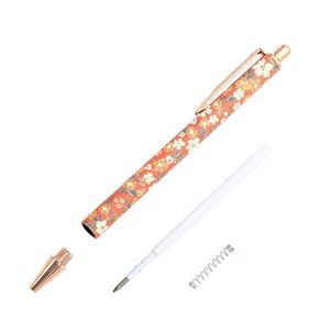 Metal Ballpoint Pen With Flower Pattern 9