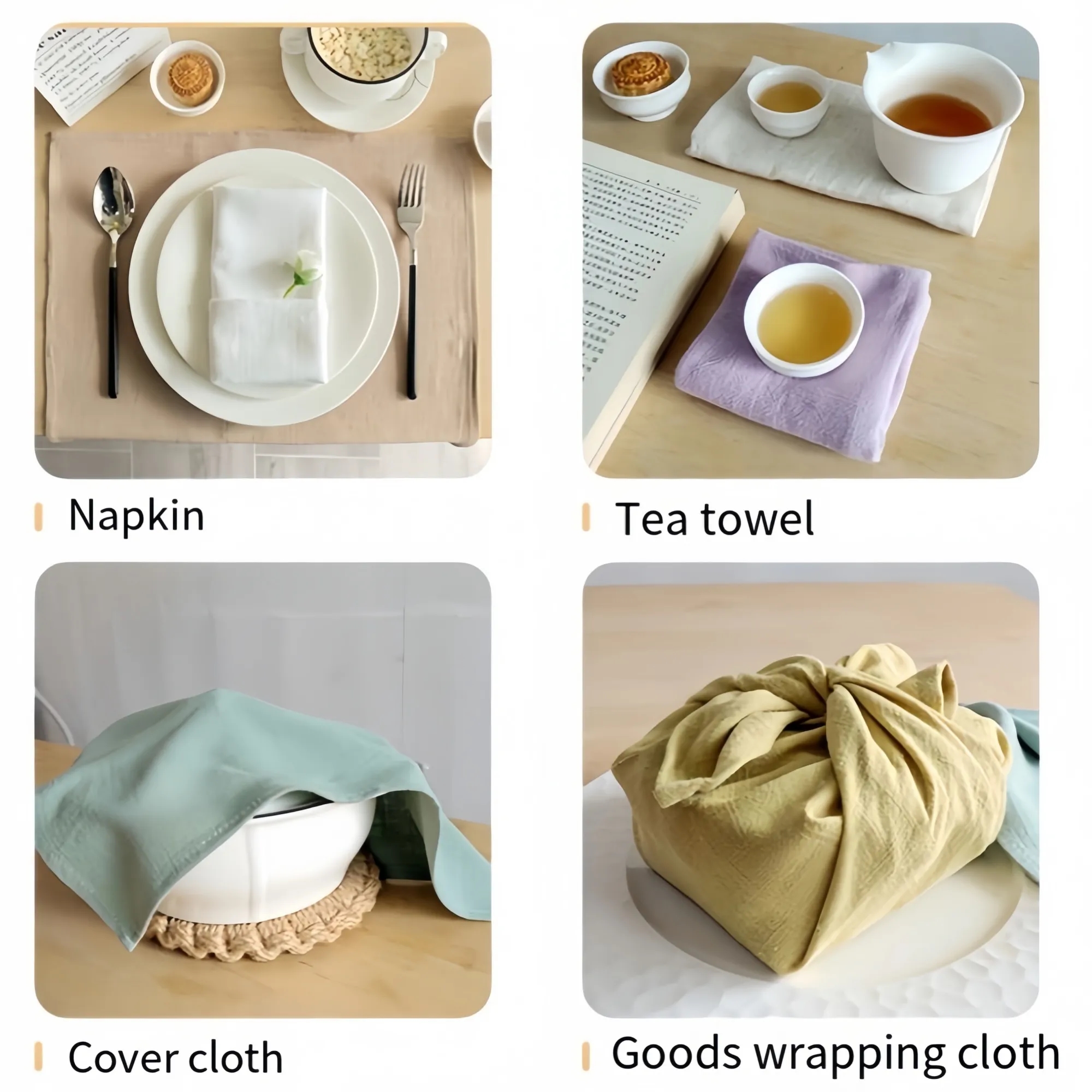 Premium Eco-Friendly Plain Cotton Linen Napkin 1