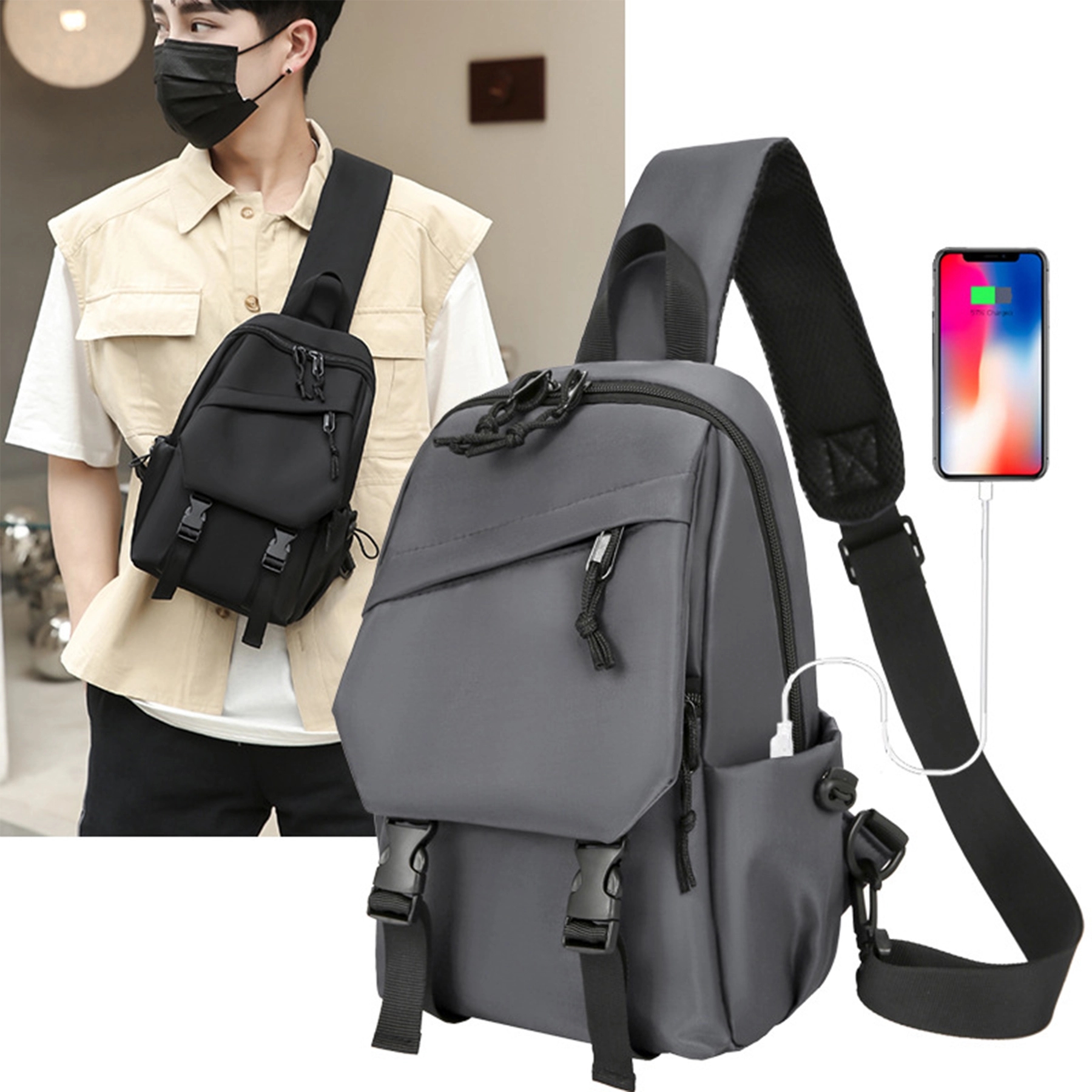 Travel Leather Crossbody Sling Bag 7