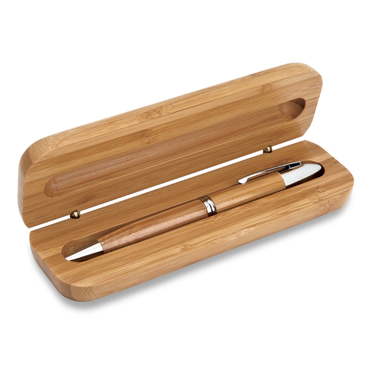 Bamboo-I Twist Eco-Friendly Pens with Chrome Trims 1