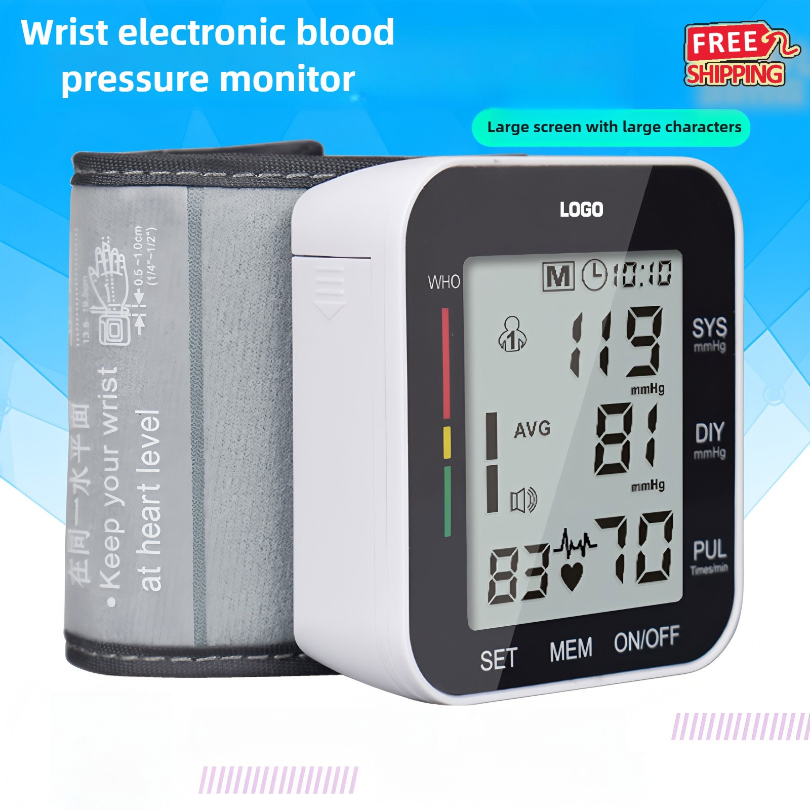 Digital Wrist Blood Pressure Monitor 2