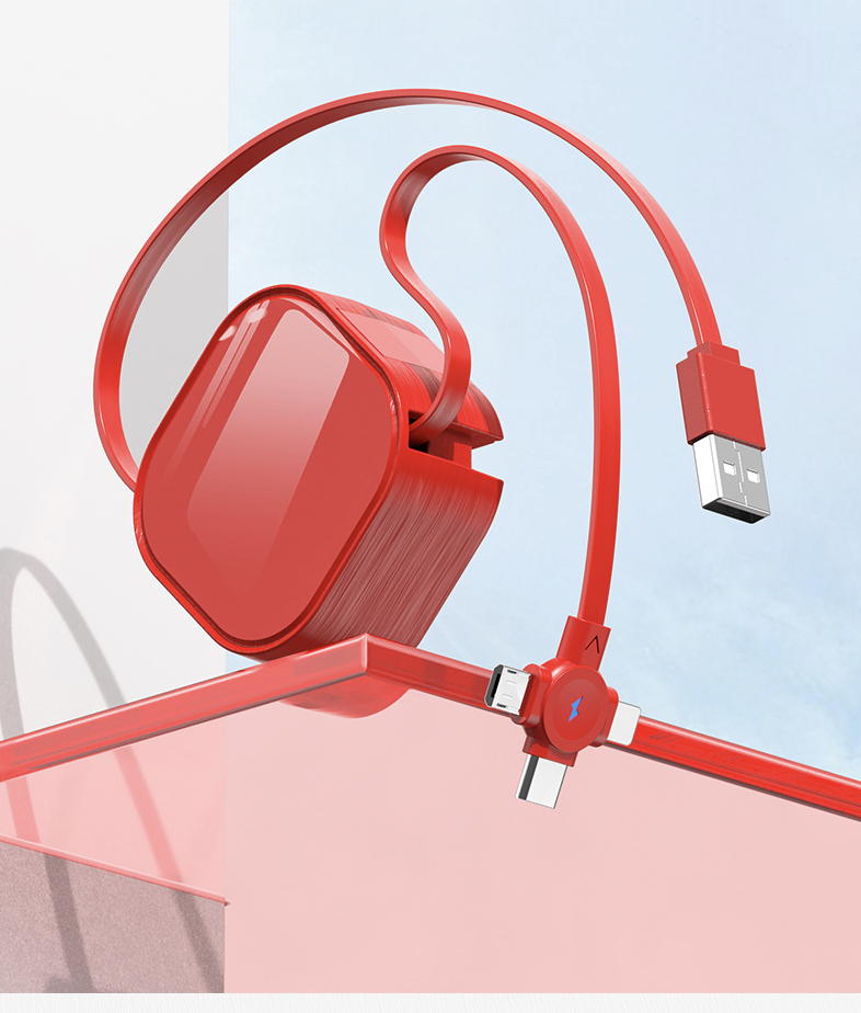 Retractable 3-in-1 USB with Lightning/Type C/Micro Ports 12