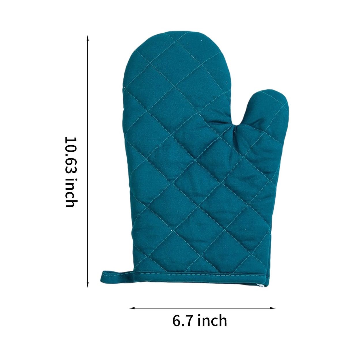 Cotton Heat Resistant Oven Mitt with Polyester Layer and Custom Imprint 5