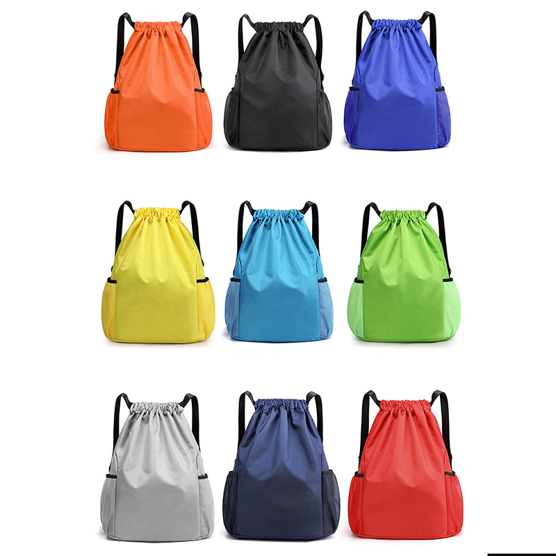 Oxford Sports Fitness Drawstring Backpack w/ Side Pockets 3