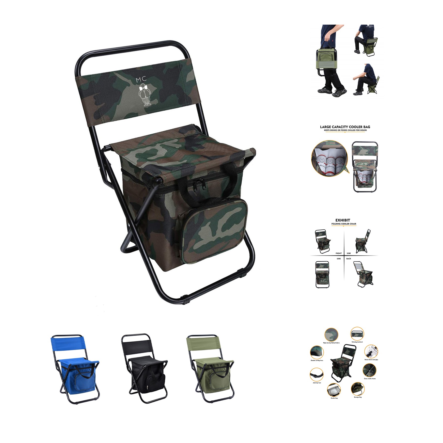 Fishing Chair with Cooler Bag