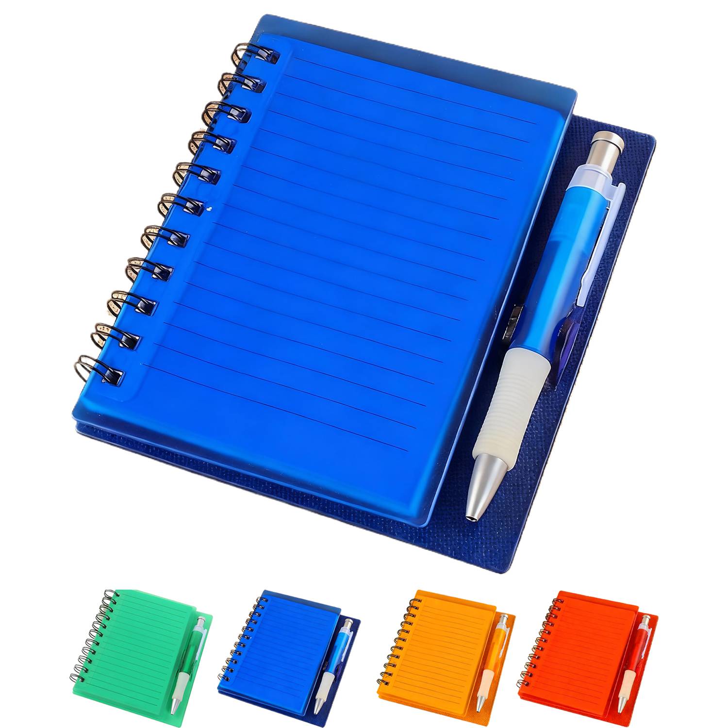 PP Cover Spiral Lined Notebook w/ Pen 5