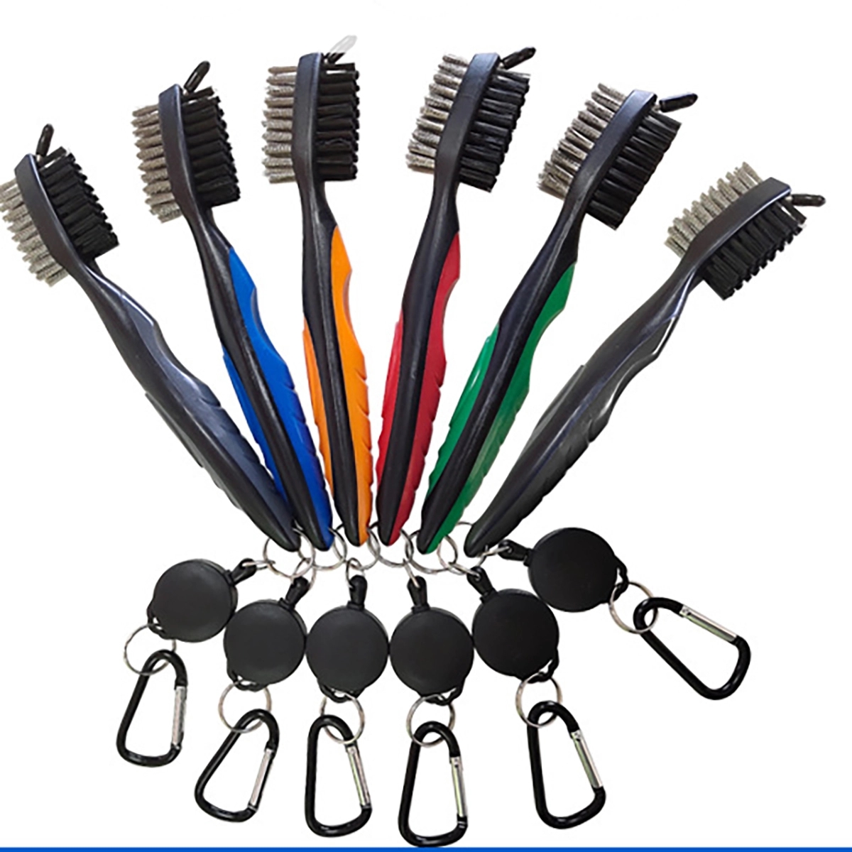 Golf Club Brush Groove Cleaner With Carabiner 3