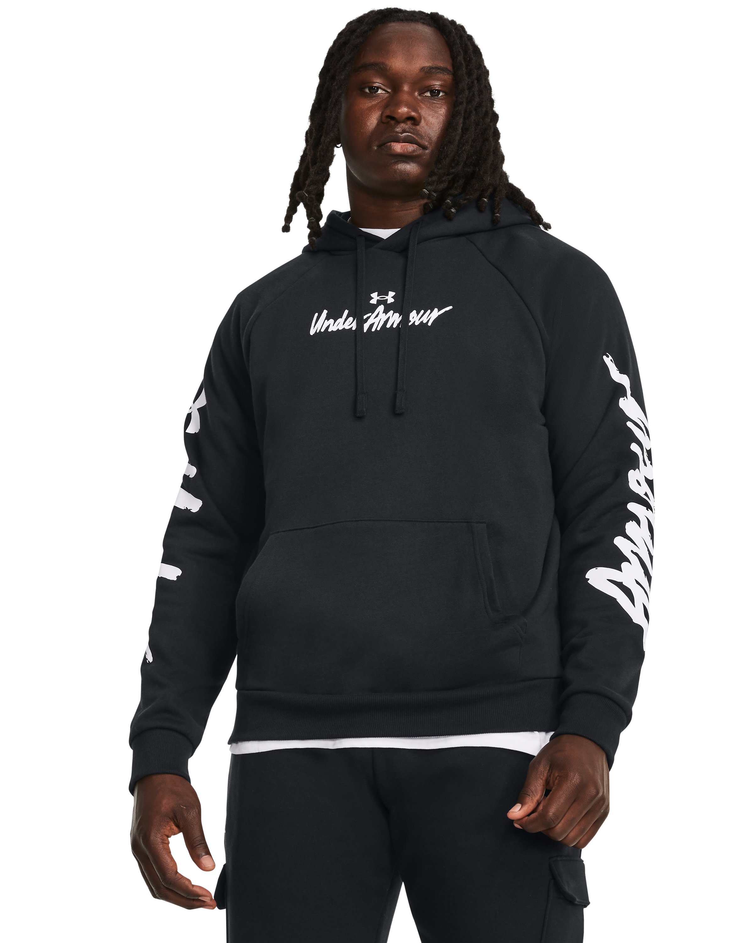 UA Rival Fleece Graphic Men's Hoodie, custom hoodie or sweatshirt with logo imprint 2