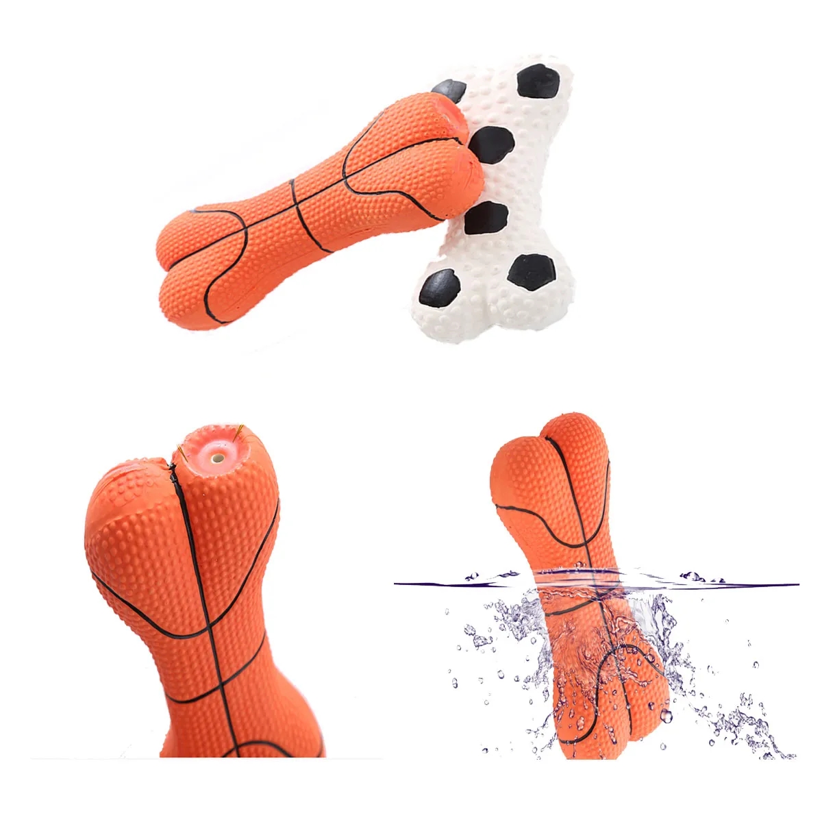 Durable Environmentally Friendly Latex Bone Dog Chew Toys 1