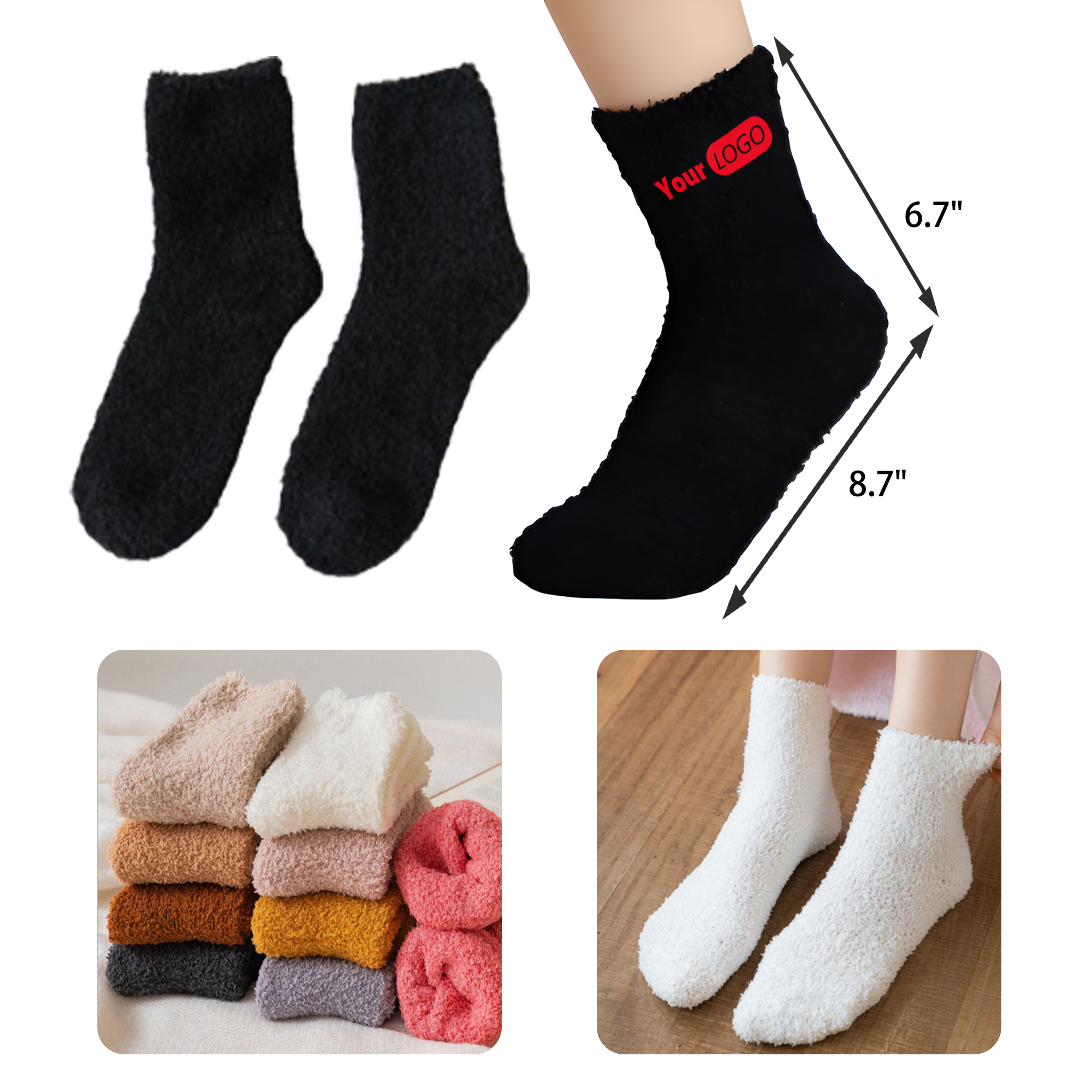 Soft Home Warm Coral Fleece Socks 11