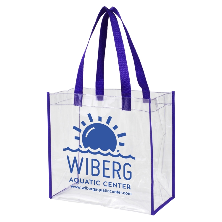 12" W x 12" H x 6" Gusset - "Matterhorn" Clear Vinyl Stadium Compliant Tote Bag 5